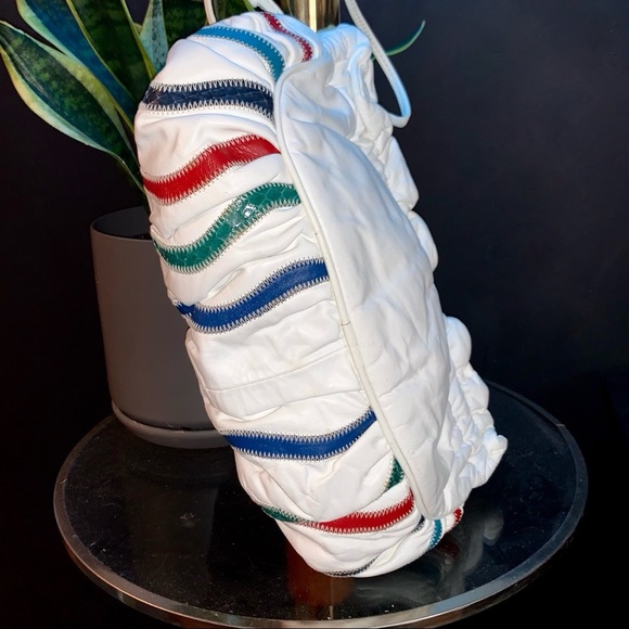 v i n t a g e :: Unique Large Leather Patchwork Crossbody Purse Clutch - Picture 12 of 12